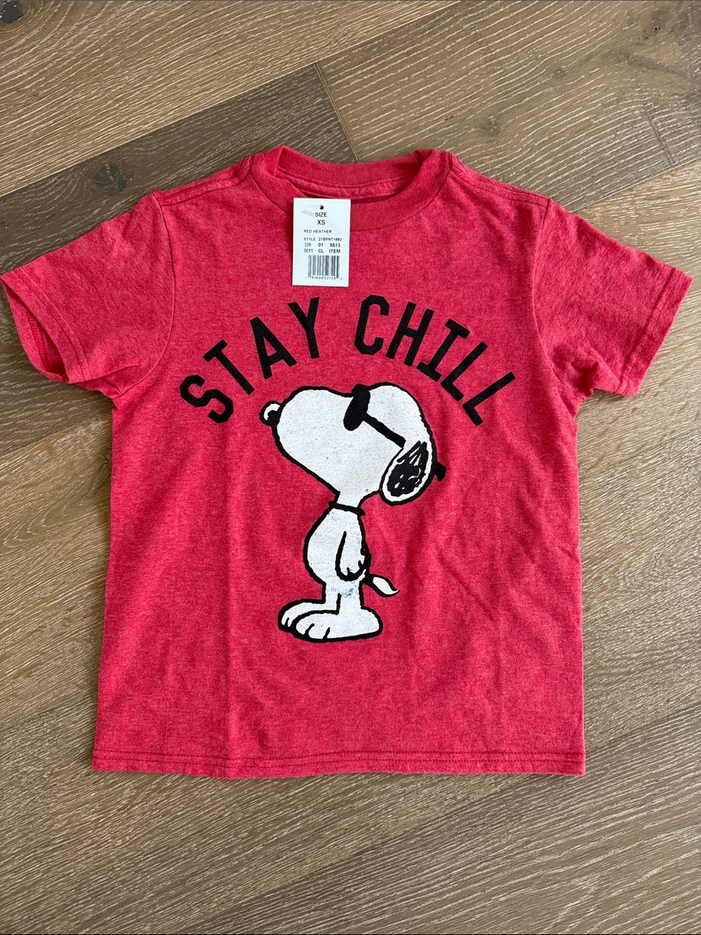 Peanuts Stay Chill Snoopy Graphic Tee - Red - Kids